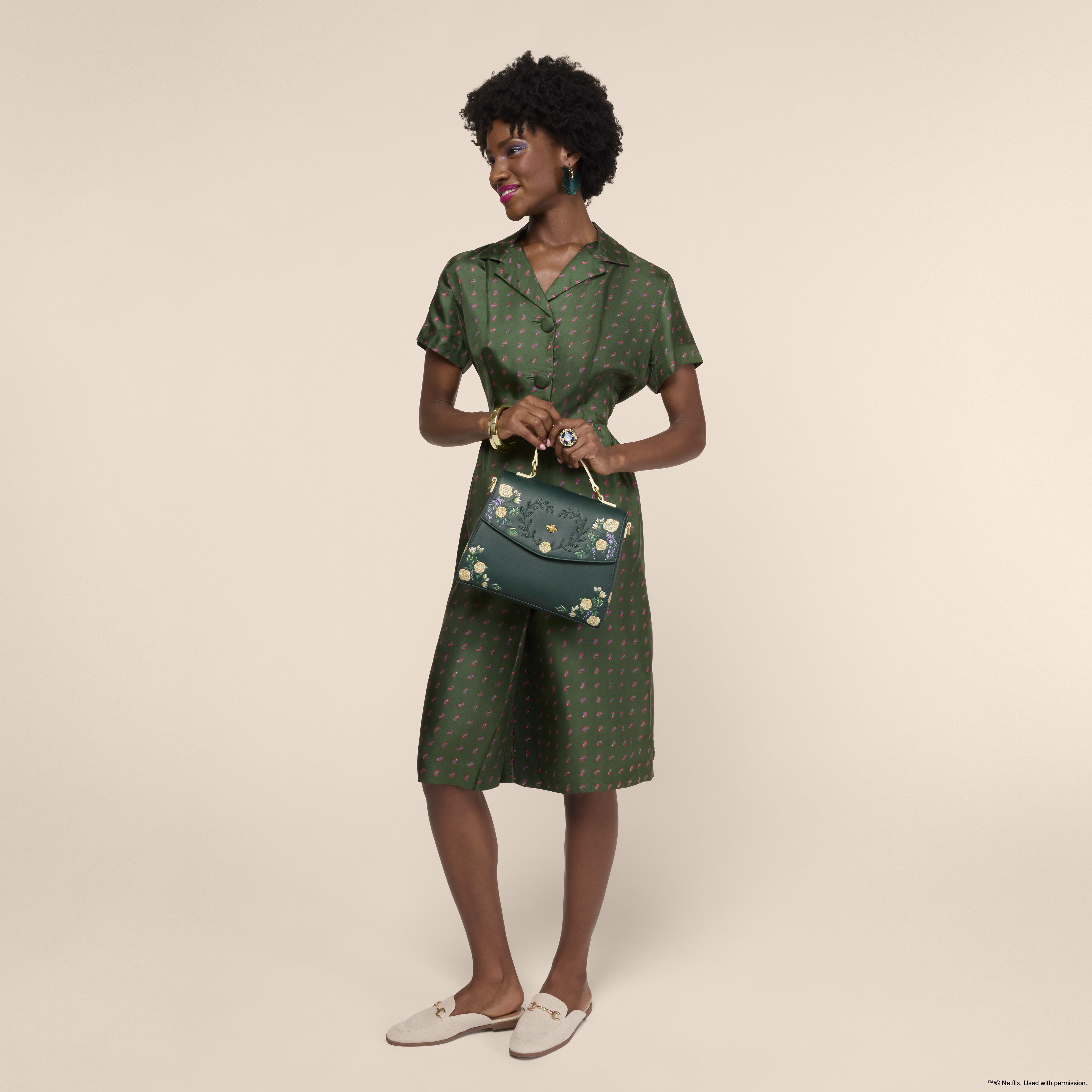 Bridgerton Floral Crossbody Bag - Image 2
