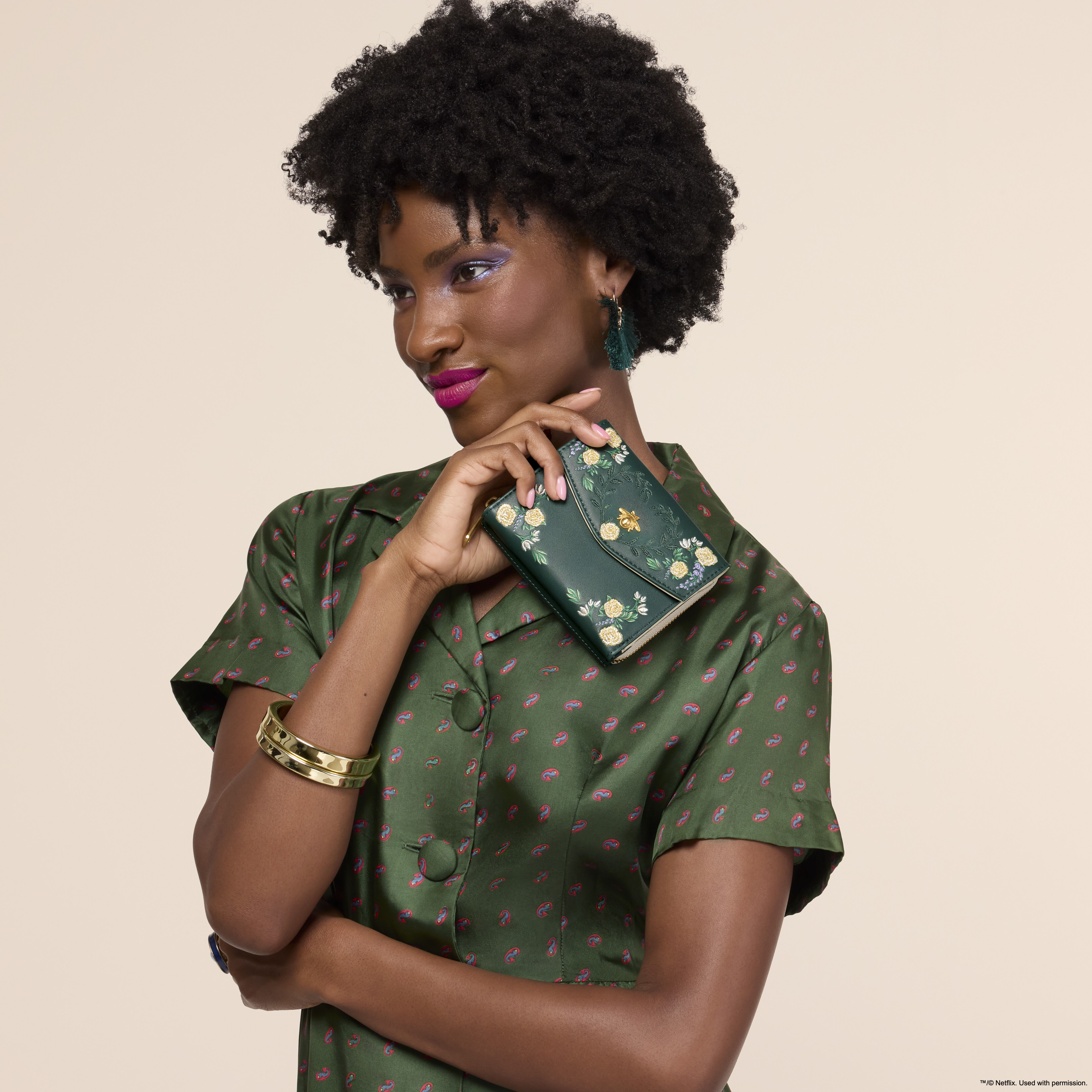 Bridgerton Floral Zip Around Wallet - Image 2