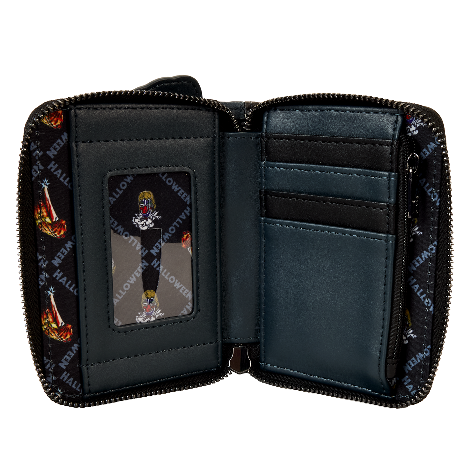 Halloween Michael Myers Jack-O'-Lantern Glow Zip Around Wallet - Image 6