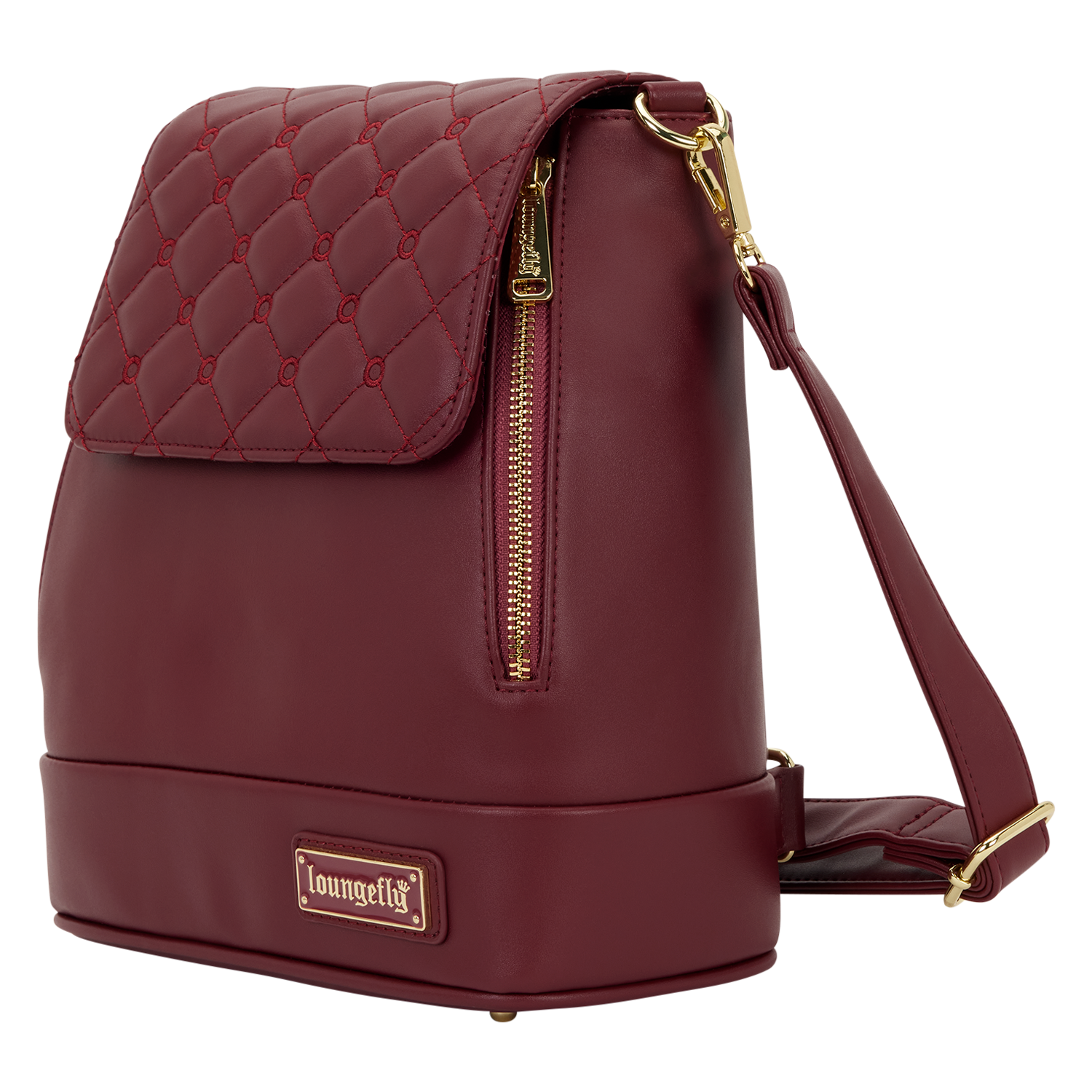 Loungefly The Lilly Red Convertible Mini Backpack & Crossbody Pin Trader Bag - Image 7