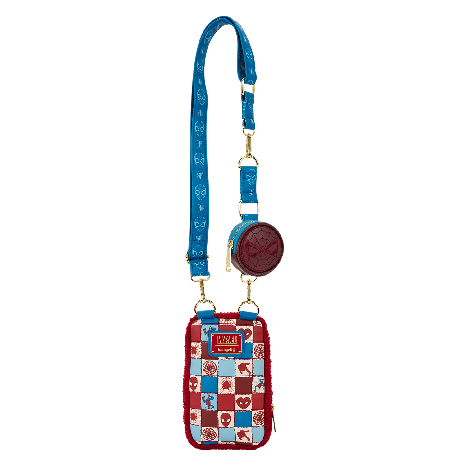 Spider-Man Sherpa Cell Phone Crossbody Bag with Coin Bag - Image 6