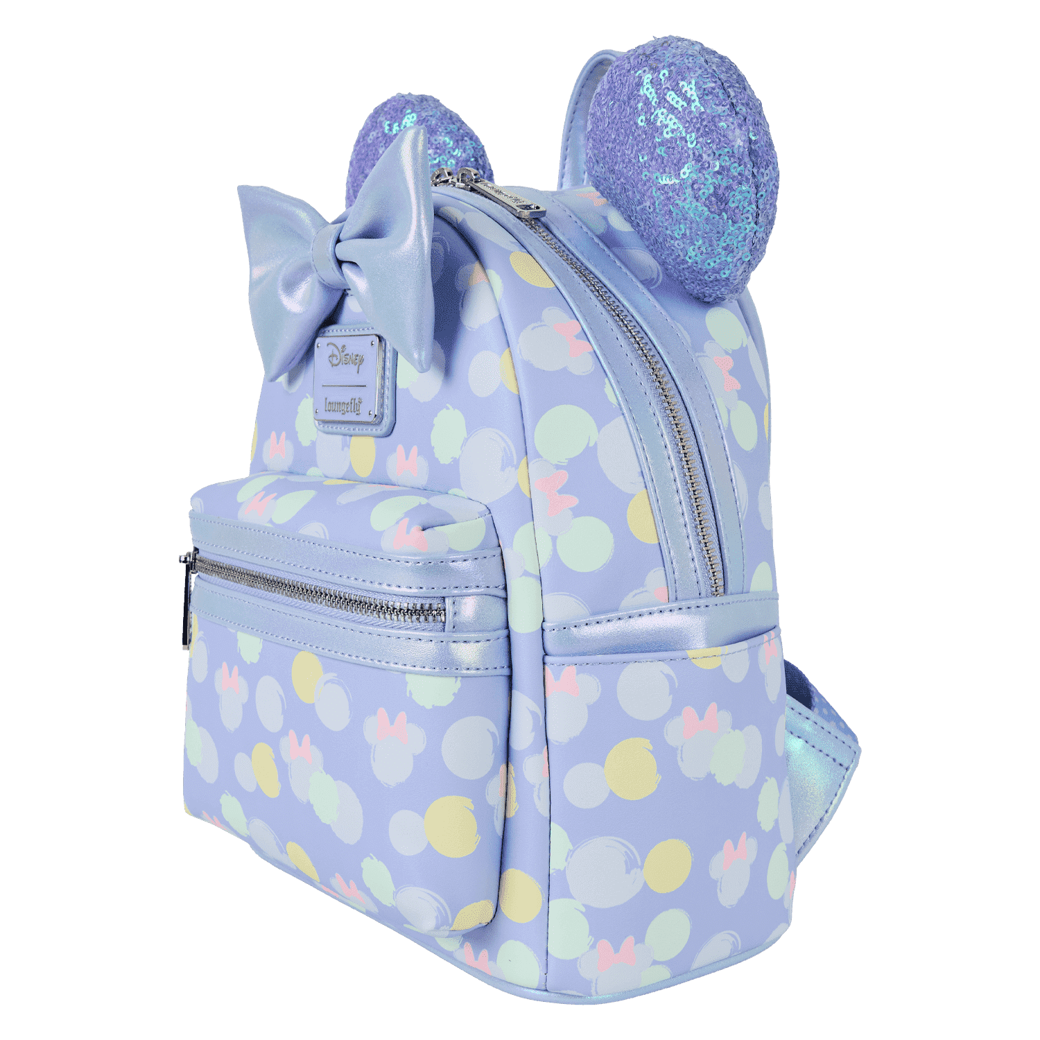 Minnie Mouse Exclusive Iridescent All-Over Print Sequin Ear Mini Backpack - Image 4