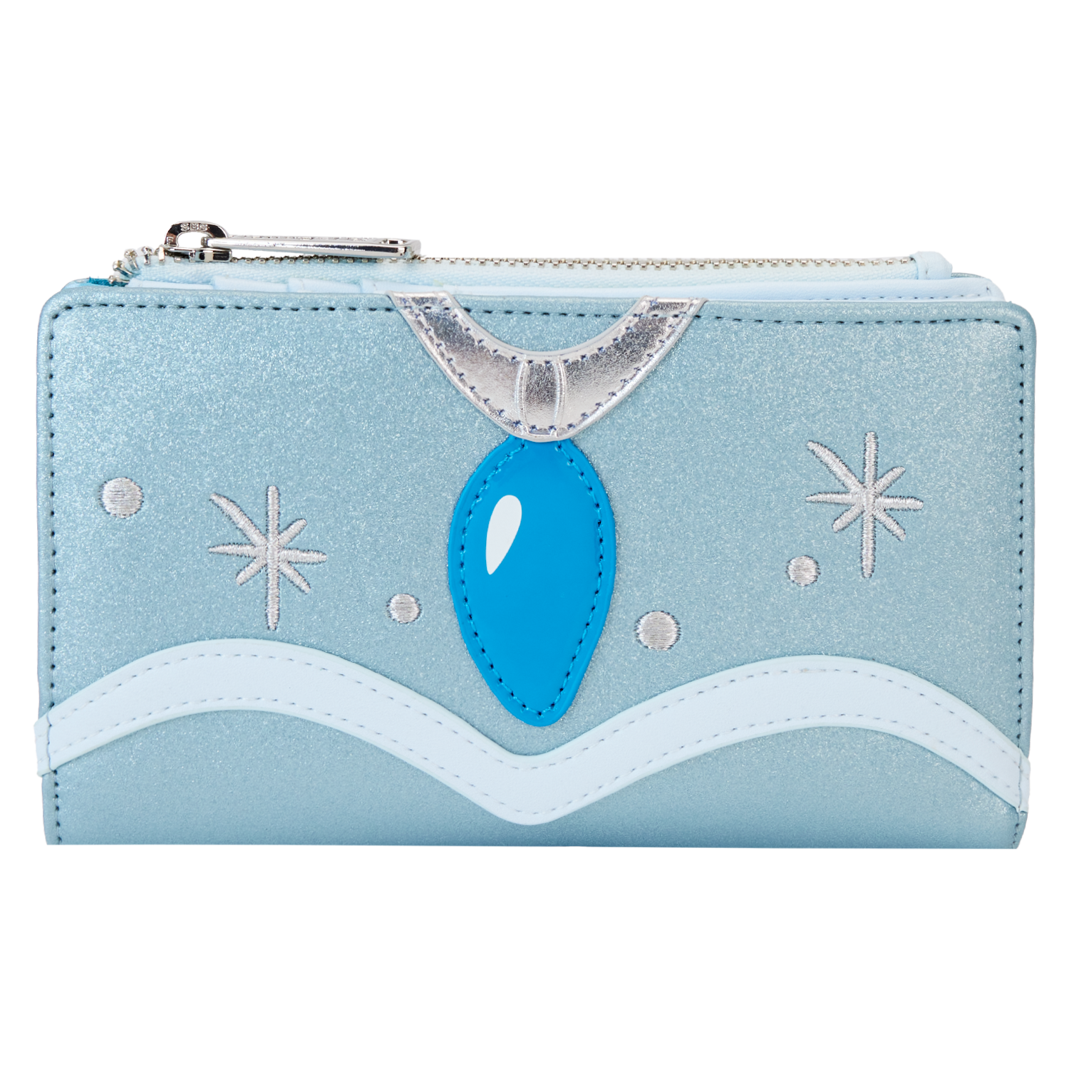 The Princess and the Frog Tiana Blue Gown Glitter Cosplay Flap Wallet