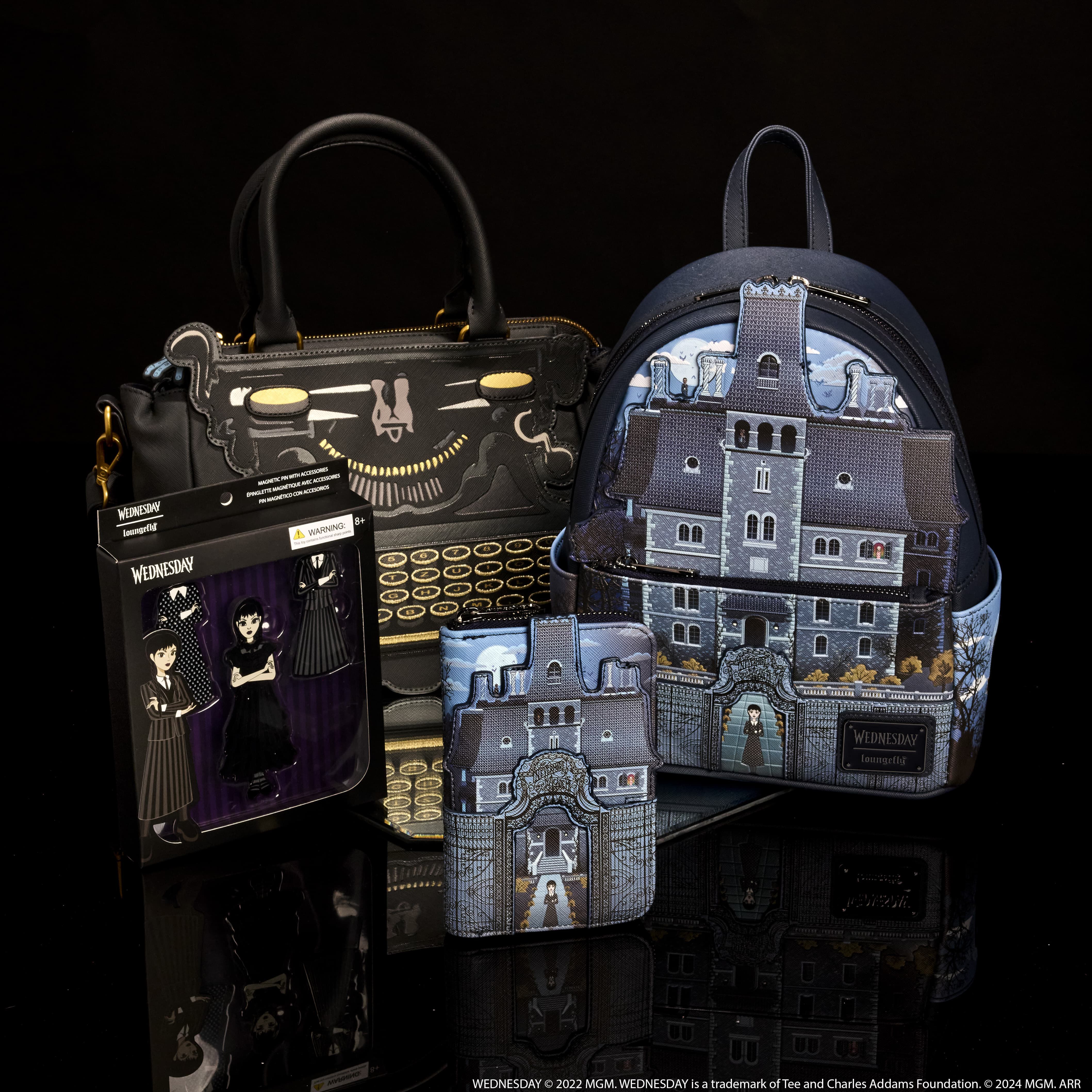 Wednesday Nevermore Academy Castle Glow Mini Backpack - Image 3